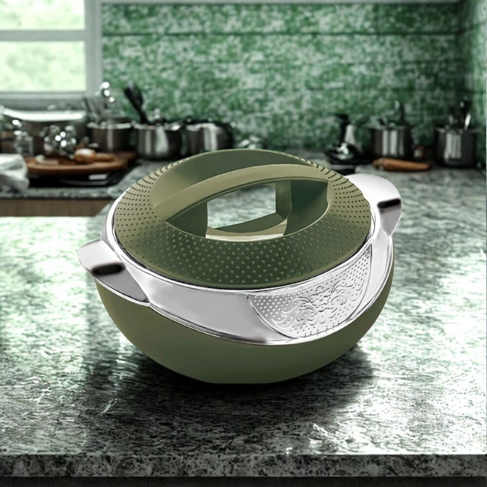 Dynasty Belmonte XL Hotpot ā 4500ml Insulated Food Warmer with Steel Inner & Glass Lid