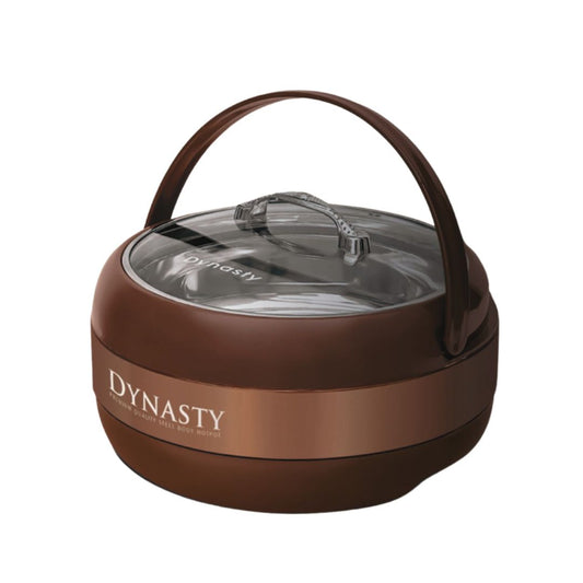 Dynasty Large Hotpot 2100 ML – Insulated Food Warmer with Premium Glass Lid | Elegant Design in 3 Amazing Colors